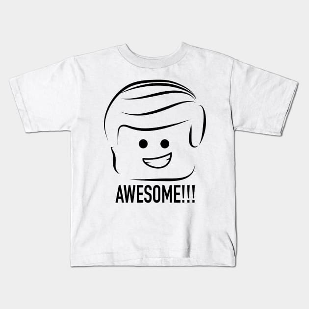 Emmet Brickowski Kids T-Shirt by Randomart